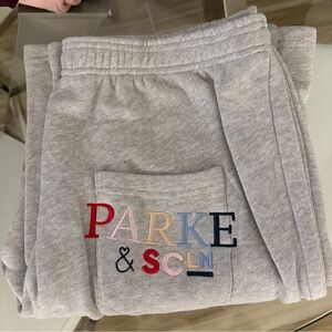 Parke x Stoney Clover Lane Boxer Sweatpants size Large in Heather Gray
